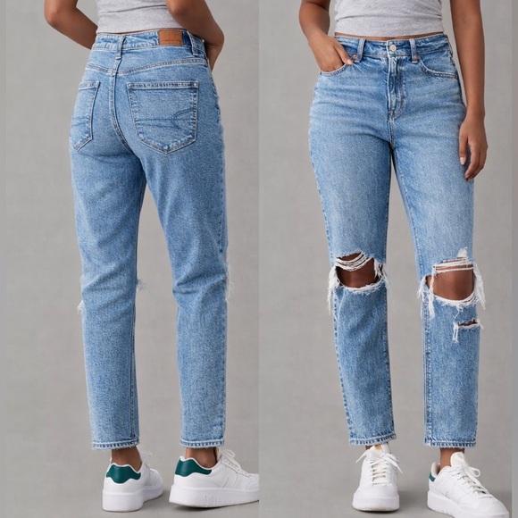 American Eagle Outfitters Denim - American Eagle Outfitters 90’s Straight Leg Ripped Jeans